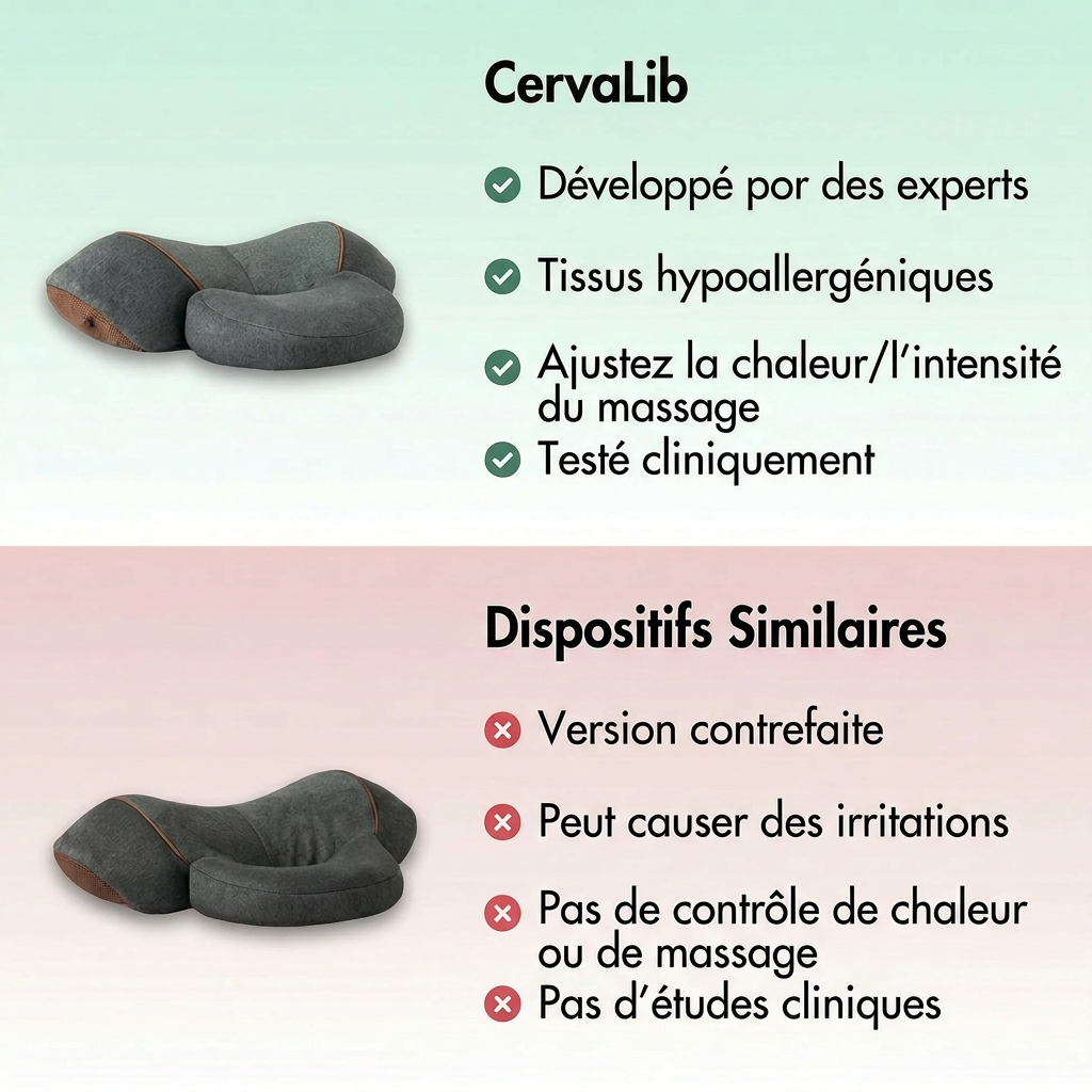 CervaLib™ | Masseur cervical thérapeutique 3-en-1